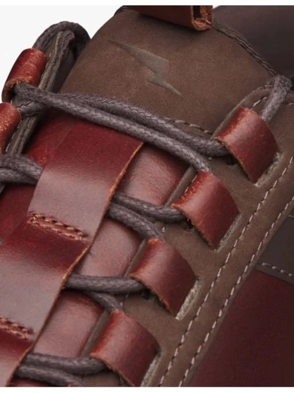 Men's Casual Leather Sneaker - Maple and Cream